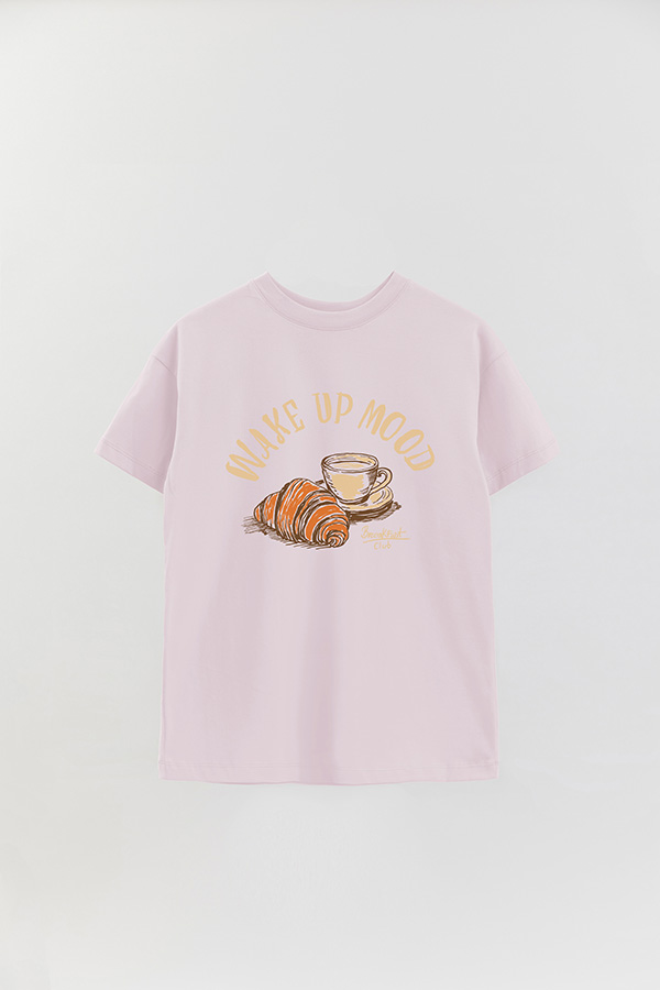 REMERA OVER ESTAMPADA WAKE UP MOOD