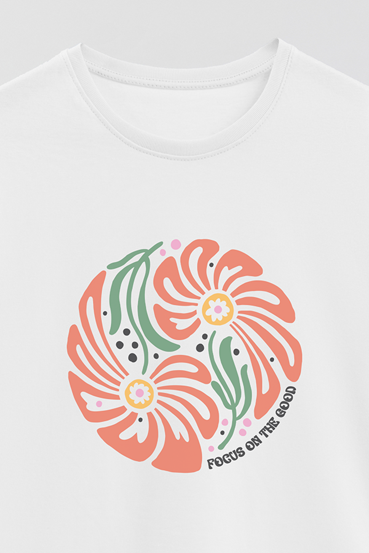 REMERA BASICA ESTAMPADA BO FOCUS ON THE GOOD