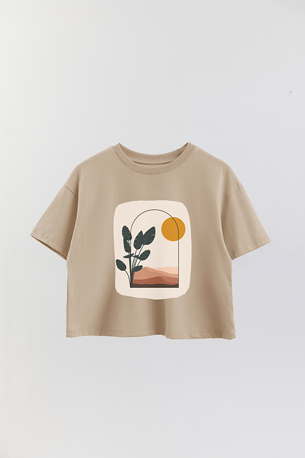 REMERA CROP ESTAMPADA ART 155