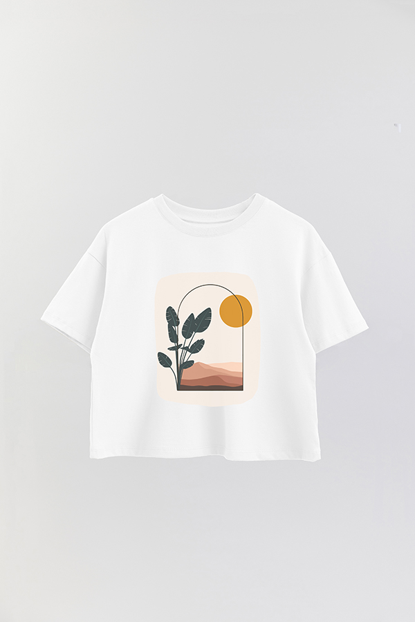 REMERA CROP ESTAMPADA ART 155