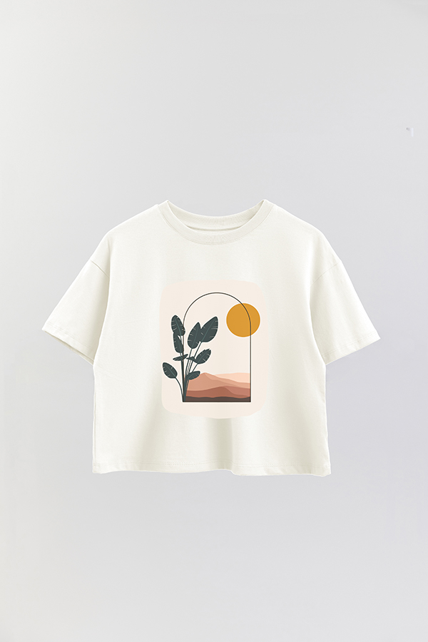 REMERA CROP ESTAMPADA ART 155