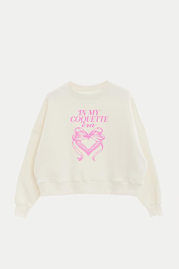 BUZO CROP ESTAMPADO COQUETTE IN MY COQUETTE ERA