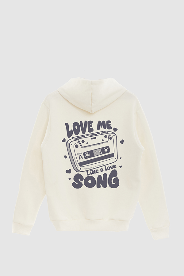 HOODIE ESTAMPADO CARTOON ILLUSTRATION LOVE ME LIKE A LOVE SONG