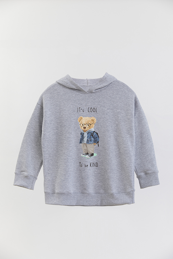 HOODIE RUSTICO BOY TEDDY IT'S COOL TO BE KIND