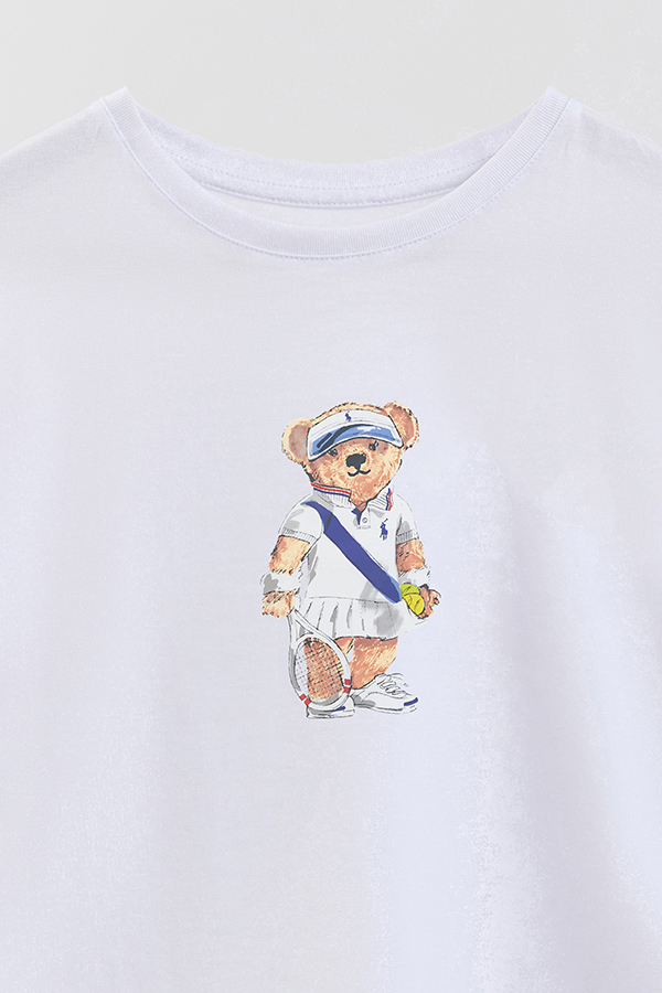 REMERA GB OVERSIZE BEAR TENNIS FEMME
