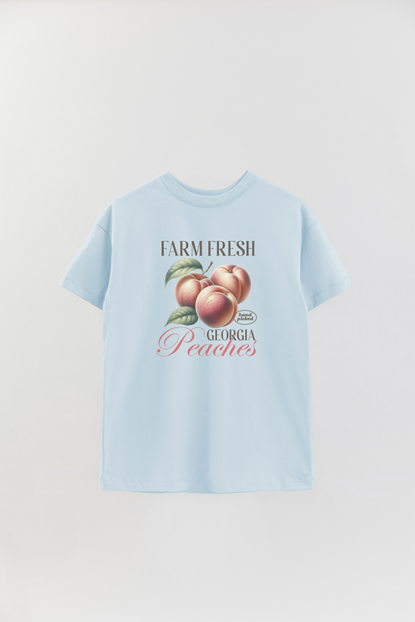 REMERA OVER ESTAMPADA HARVEST GEORGIA PEACHES