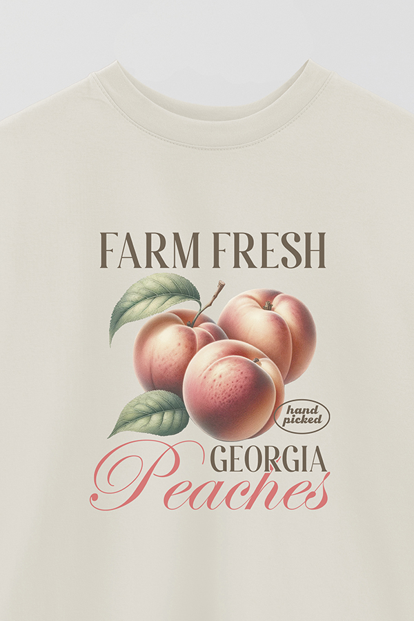 REMERA OVER ESTAMPADA HARVEST GEORGIA PEACHES