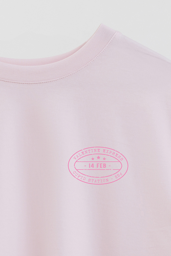 REMERA CROP ESTAMPADA VALENTINE STAMP 14