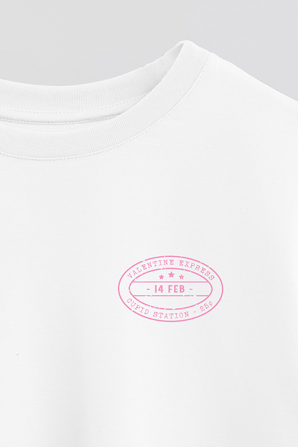 REMERA CROP ESTAMPADA VALENTINE STAMP 14