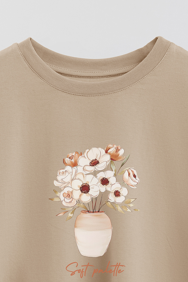 REMERA CROP ESTAMPADA COASTAL SOFT PALETTE