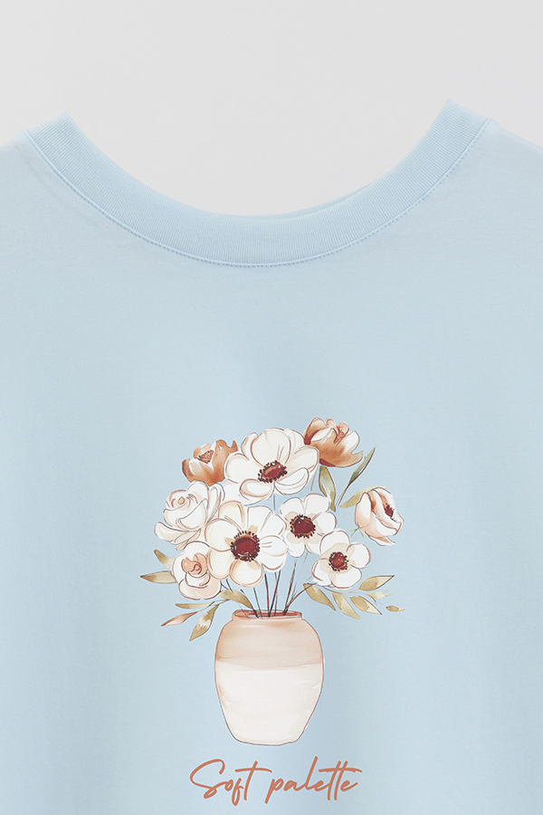 REMERA CROP ESTAMPADA COASTAL SOFT PALETTE