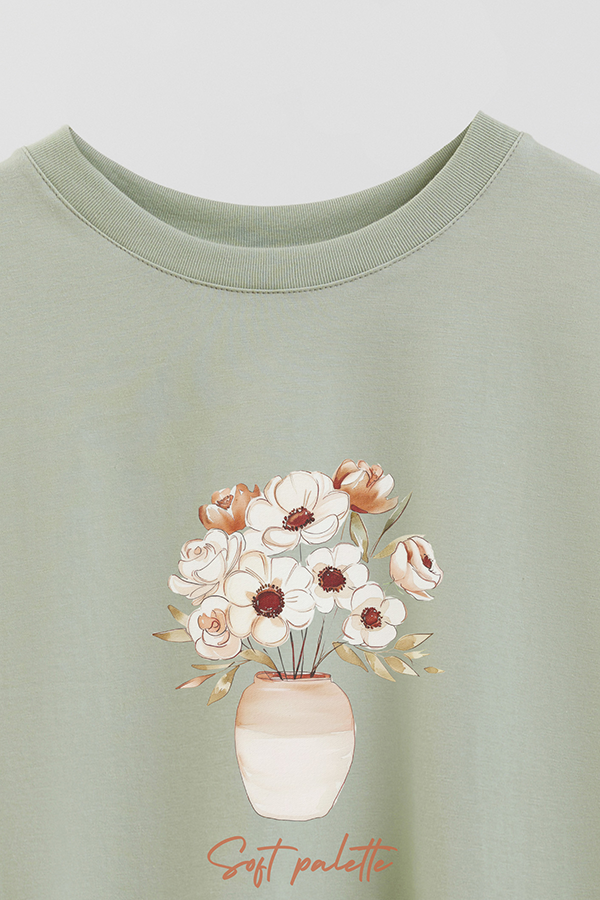 REMERA CROP ESTAMPADA COASTAL SOFT PALETTE