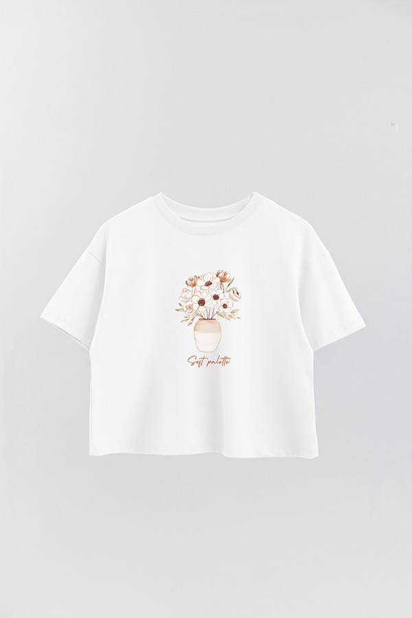 REMERA CROP ESTAMPADA COASTAL SOFT PALETTE
