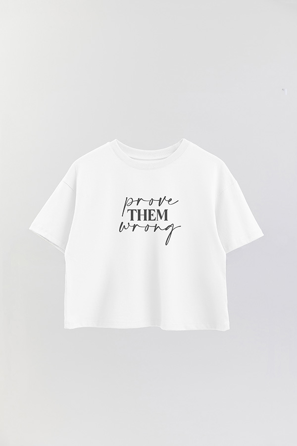 REMERA CROP ESTAMPADA ML PROVE THEM