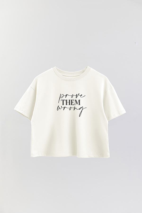 REMERA CROP ESTAMPADA ML PROVE THEM