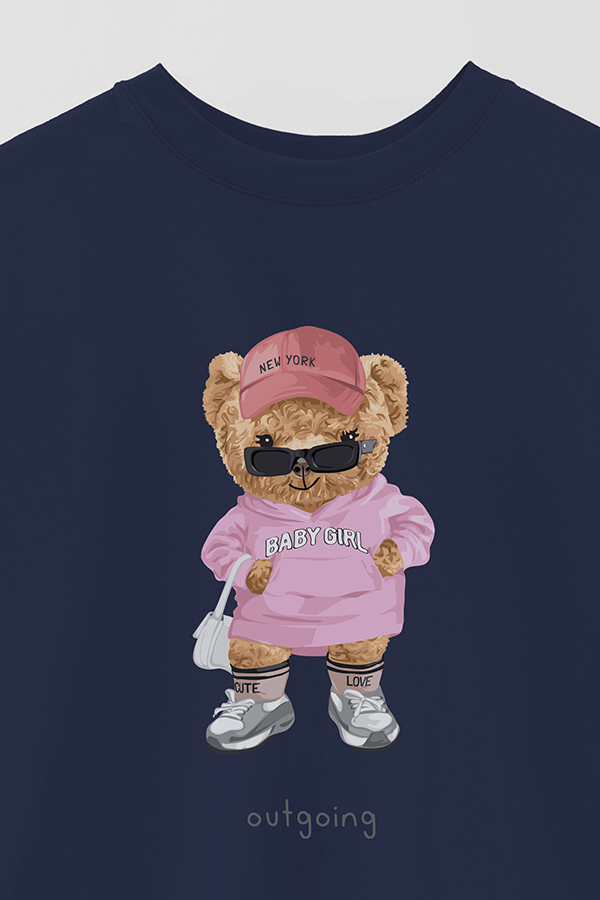 REMERA OVER ESTAMPADA UNISEX TEDDY BABY GIRL