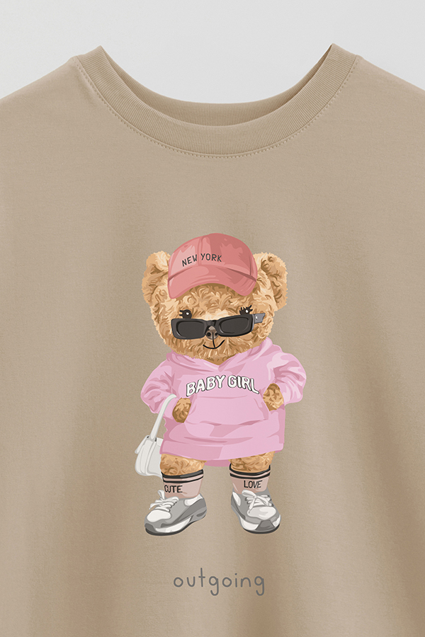 REMERA OVER ESTAMPADA UNISEX TEDDY BABY GIRL