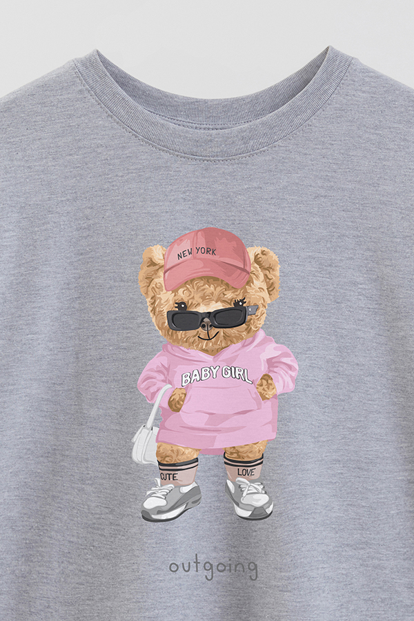 REMERA OVER ESTAMPADA UNISEX TEDDY BABY GIRL