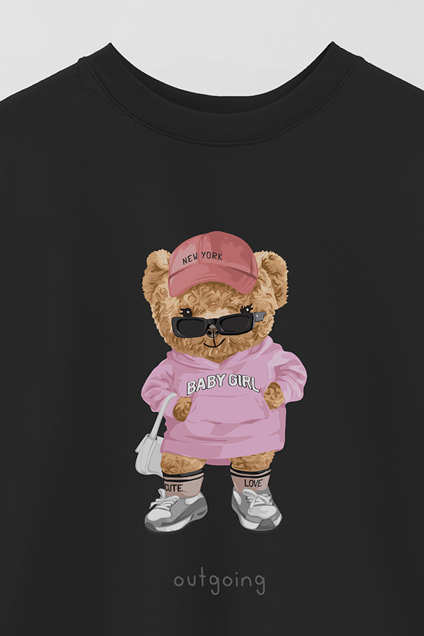 REMERA OVER ESTAMPADA UNISEX TEDDY BABY GIRL