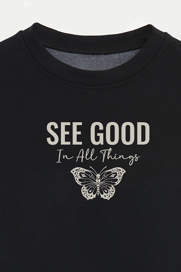 BUZO CROP FRISA ESTAMPADO MINIMAL LOVE SEE GOOD