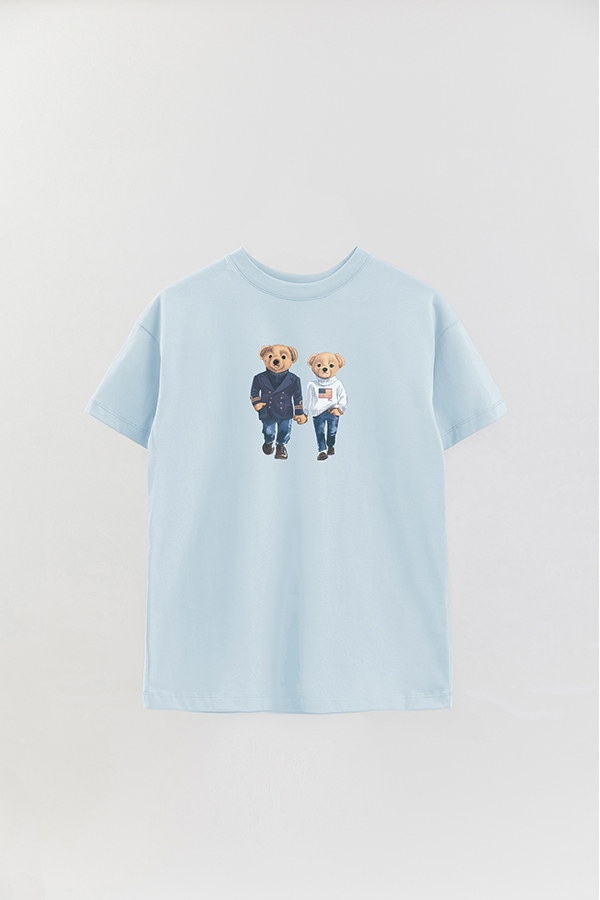 REMERA OVER ESTAMPADA UNISEX BEAR COUPLE