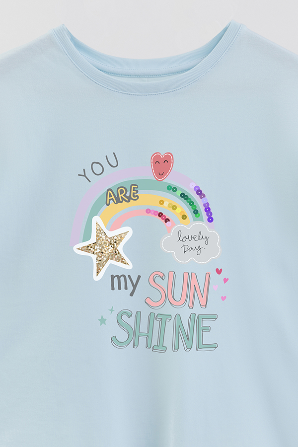 REMERA GIRL OVER YOU ARE MY SUNSHINE
