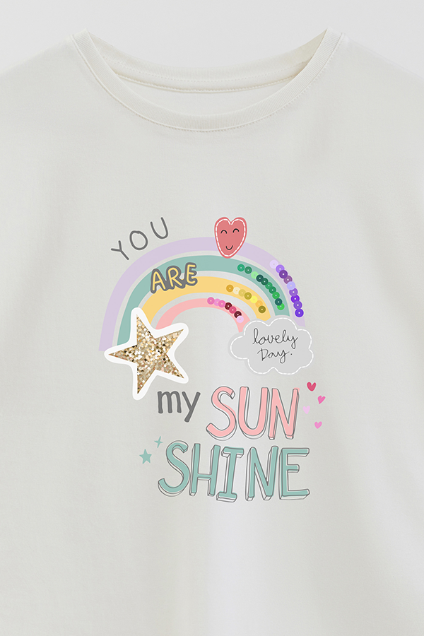 REMERA GIRL OVER YOU ARE MY SUNSHINE