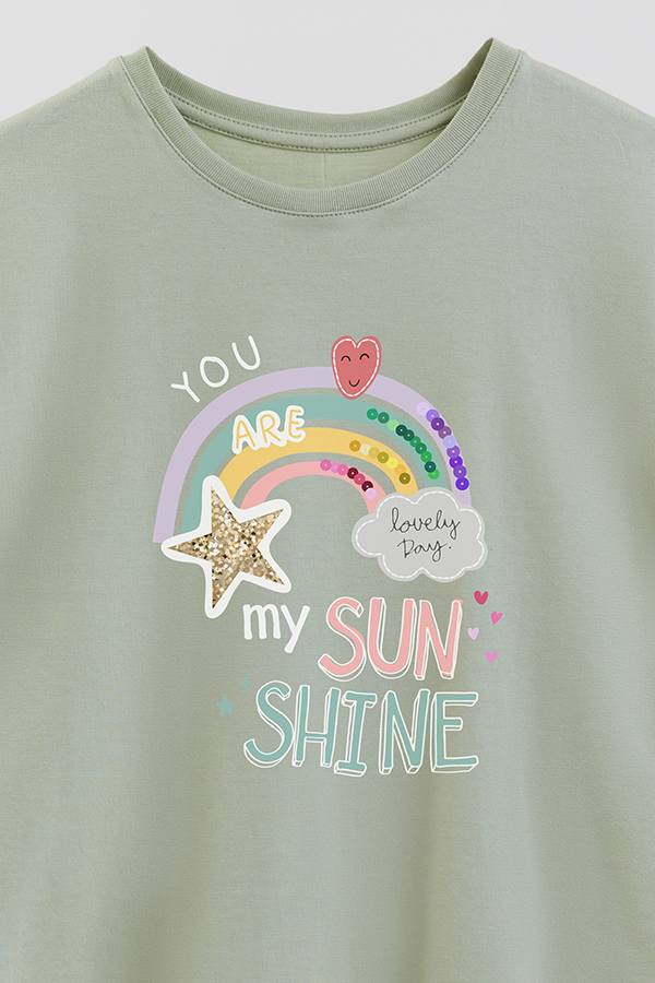 REMERA GIRL OVER YOU ARE MY SUNSHINE