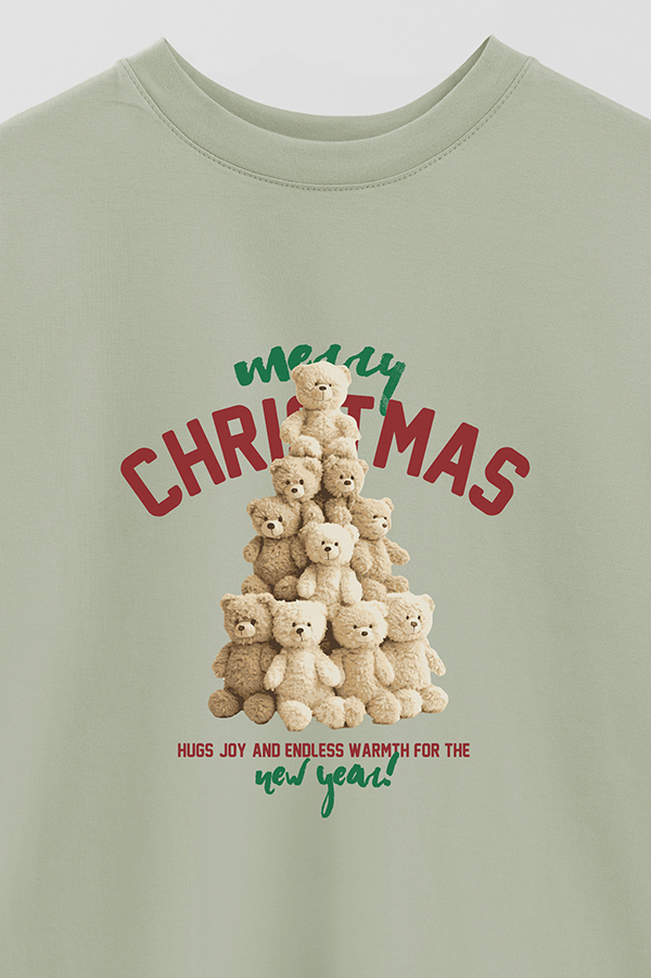 REMERA OVER ESTAMPADA TEDDY XMAS 16