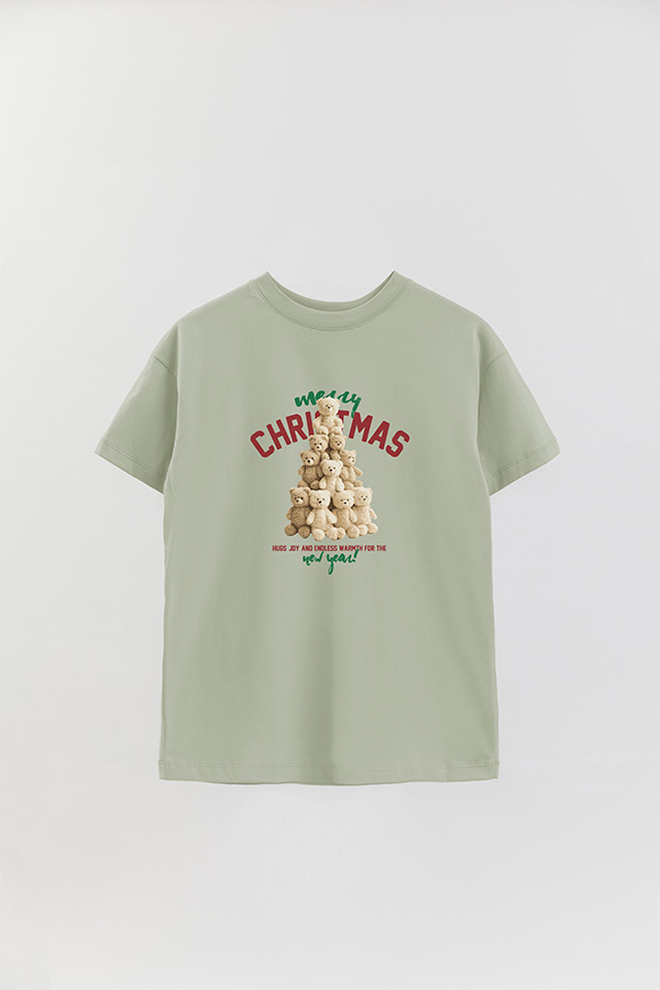 REMERA OVER ESTAMPADA TEDDY XMAS 16