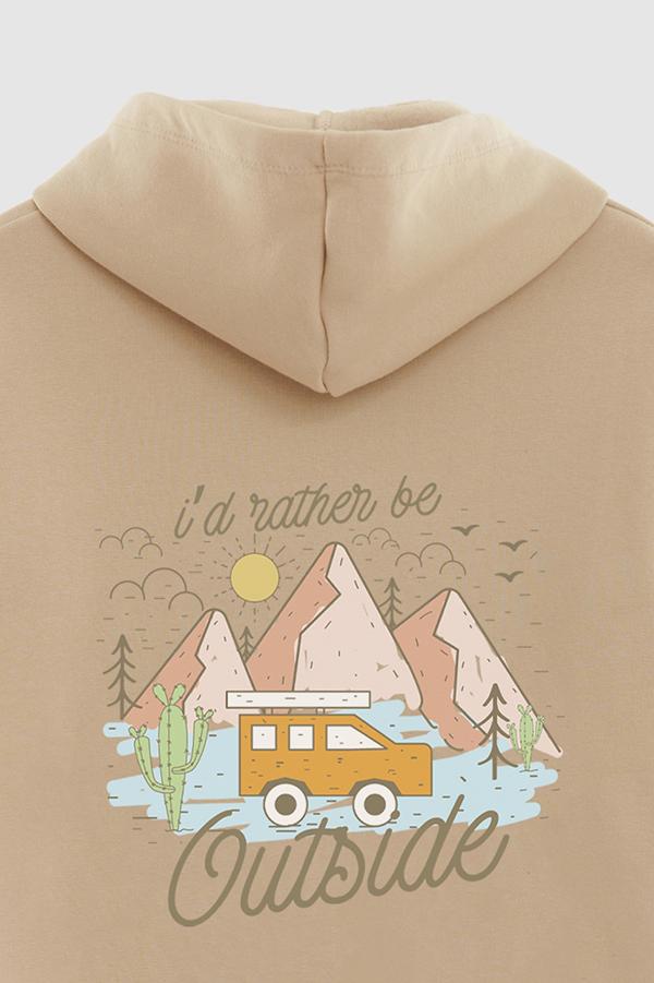 HOODIE ESTAMPADO I'D RATHER BE OUTSIDE