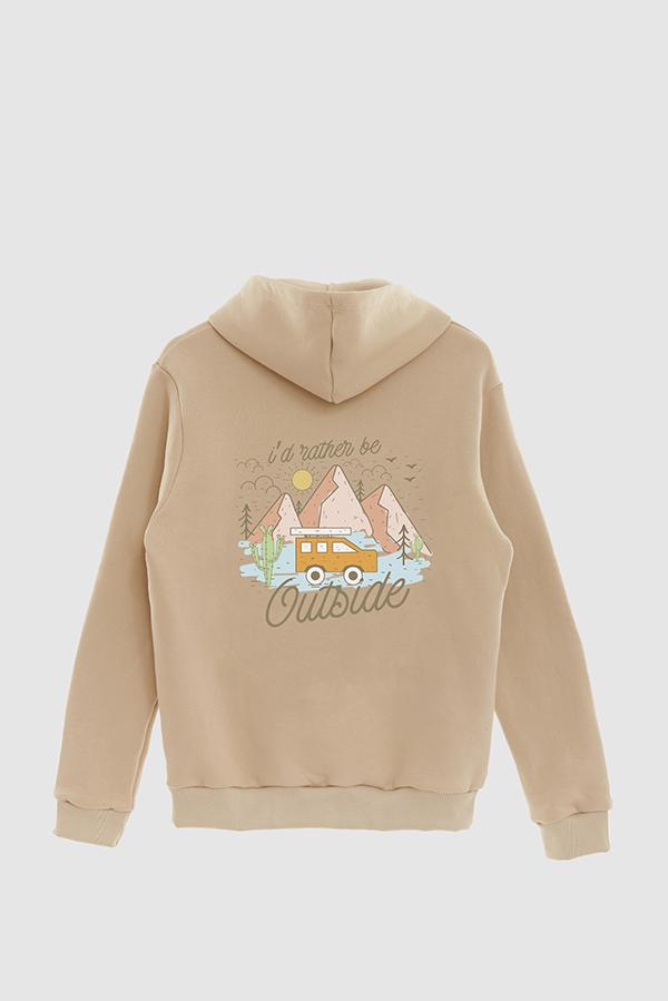 HOODIE ESTAMPADO I'D RATHER BE OUTSIDE