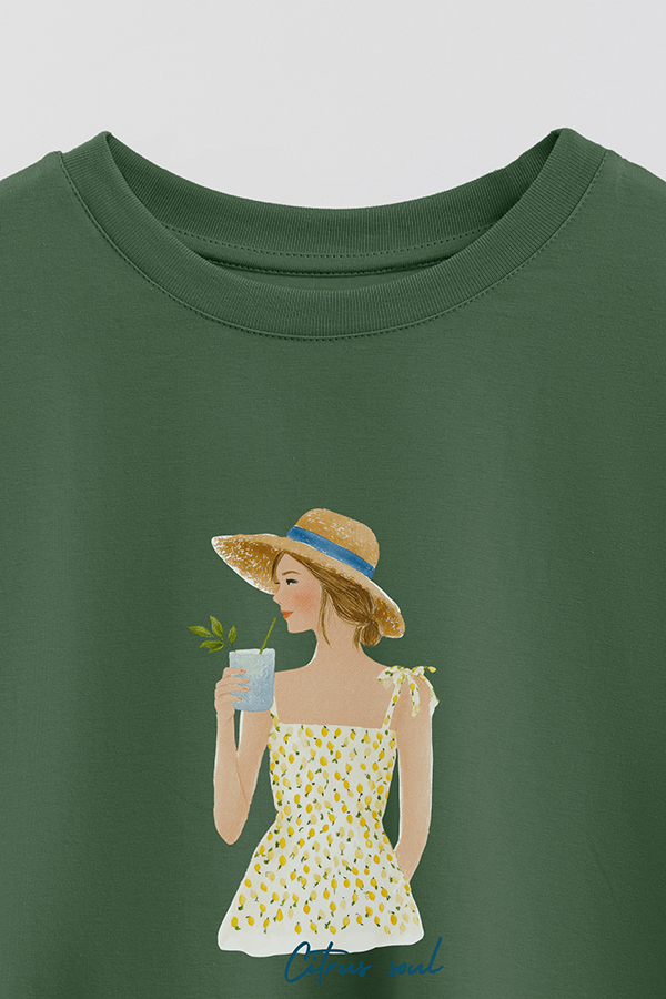 REMERA CROP ESTAMPADA COASTAL CITRUS SOUL