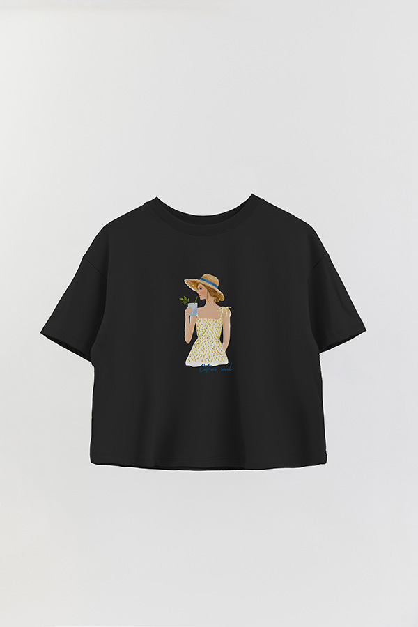 REMERA CROP ESTAMPADA COASTAL CITRUS SOUL