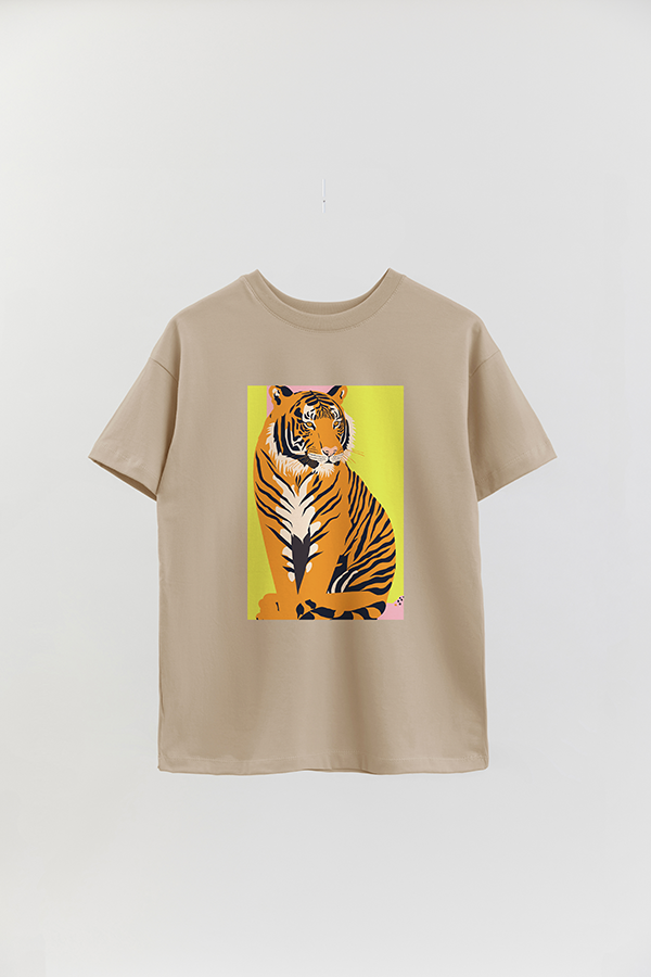 REMERA OVER ESTAMPADA TIGER B6
