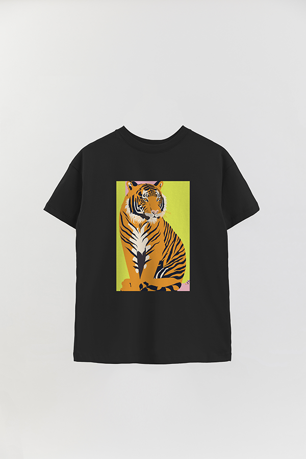 REMERA OVER ESTAMPADA TIGER B6