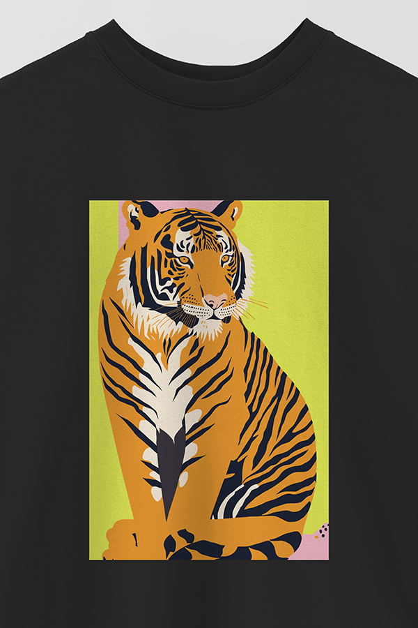 REMERA OVER ESTAMPADA TIGER B6