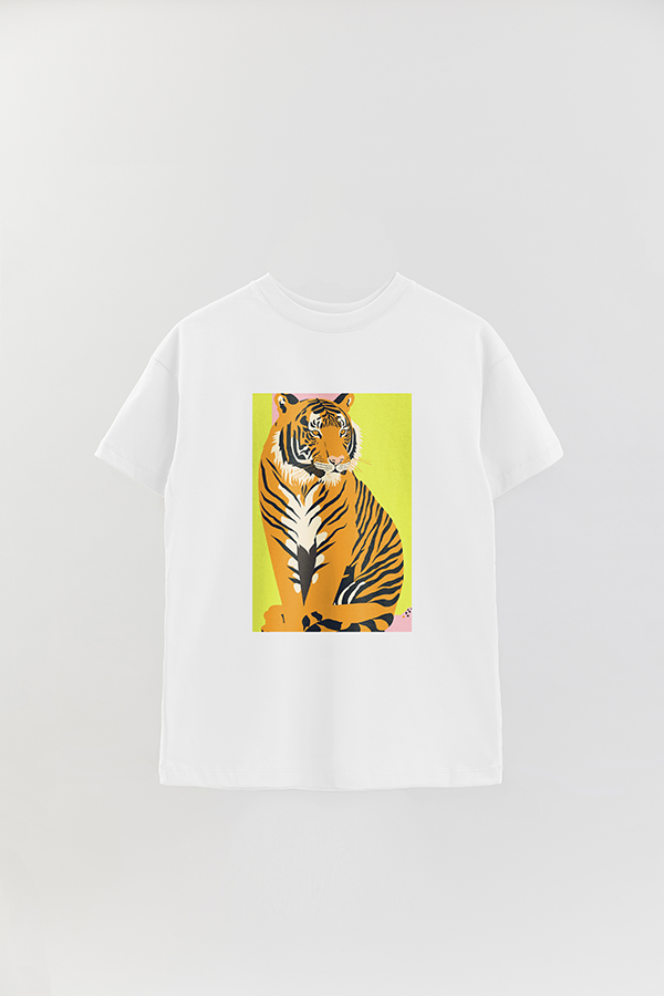 REMERA OVER ESTAMPADA TIGER B6