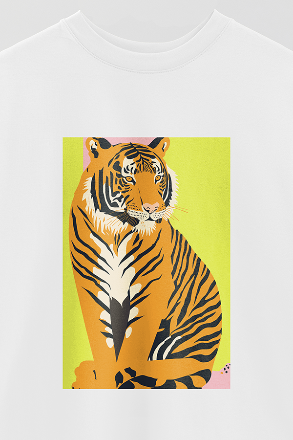 REMERA OVER ESTAMPADA TIGER B6