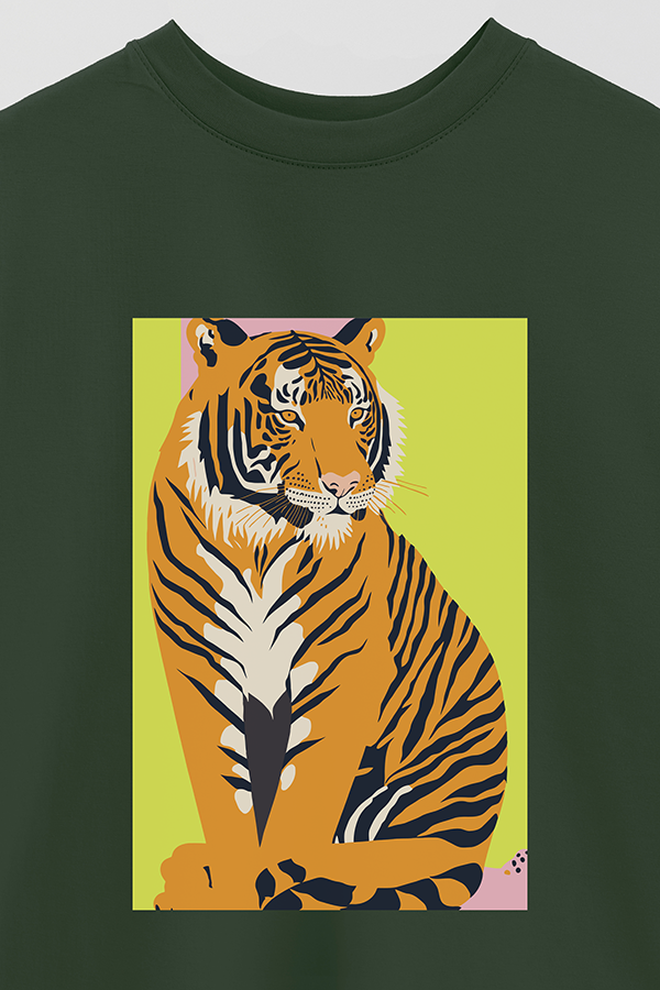REMERA OVER ESTAMPADA TIGER B6