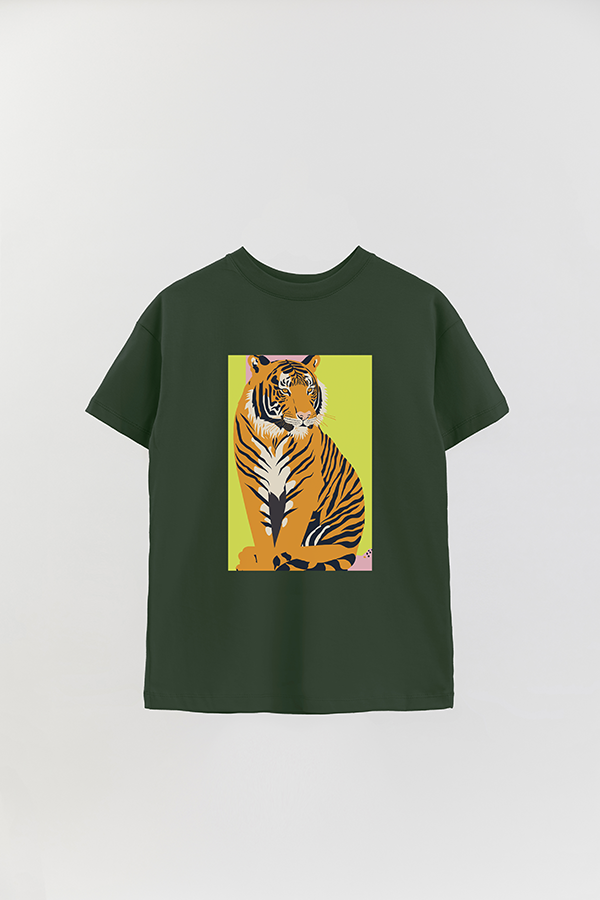 REMERA OVER ESTAMPADA TIGER B6
