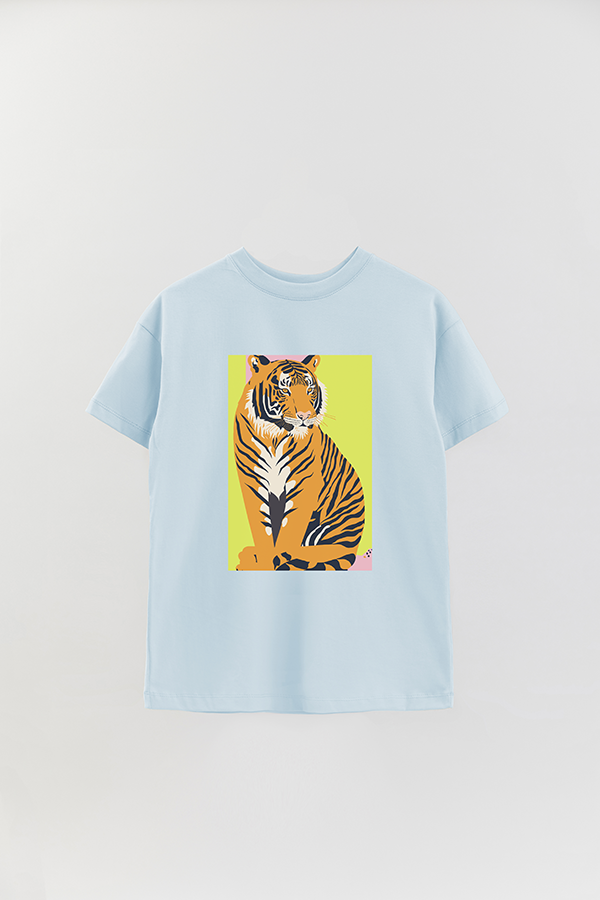 REMERA OVER ESTAMPADA TIGER B6