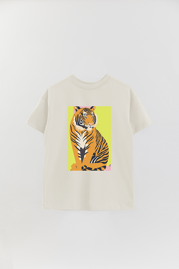 REMERA OVER ESTAMPADA TIGER B6