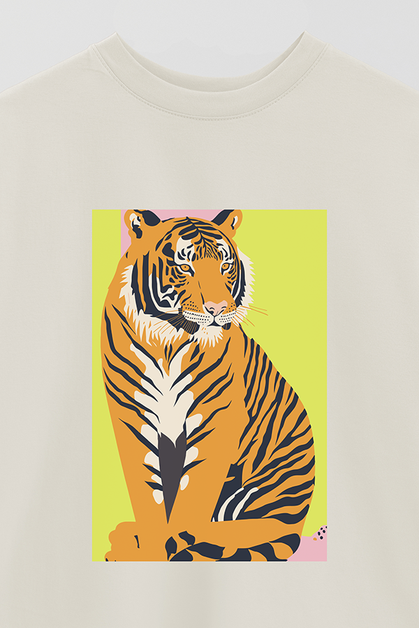 REMERA OVER ESTAMPADA TIGER B6
