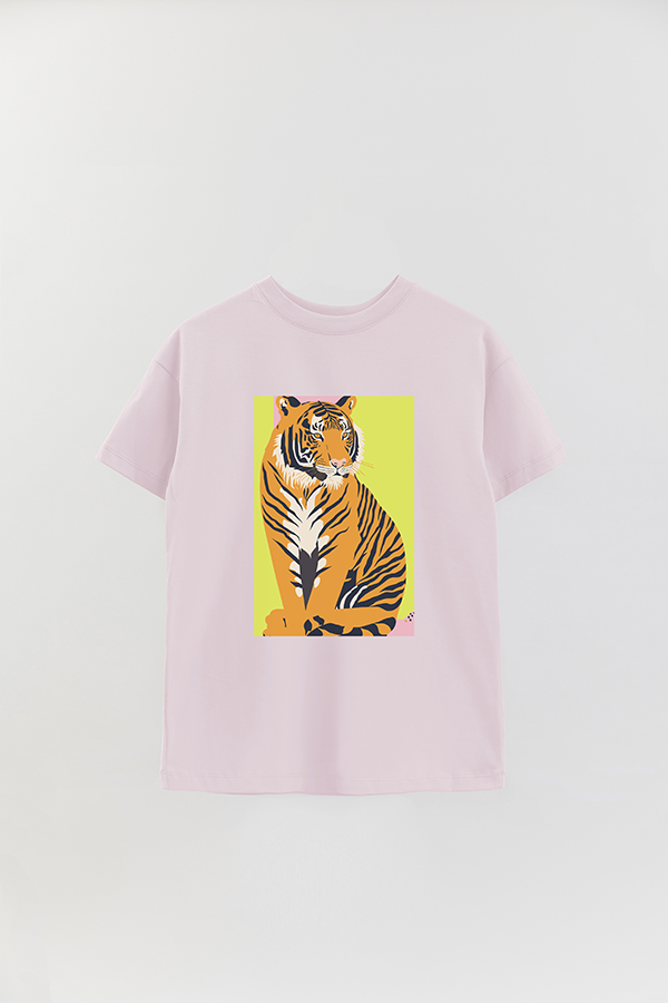 REMERA OVER ESTAMPADA TIGER B6