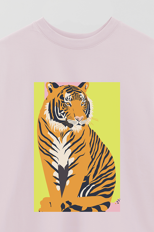 REMERA OVER ESTAMPADA TIGER B6