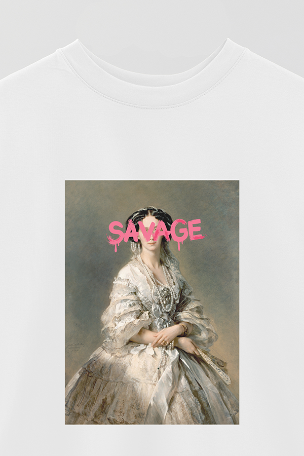 REMERA OVER ESTAMPADA ART COLLECTION 38 SAVAGE