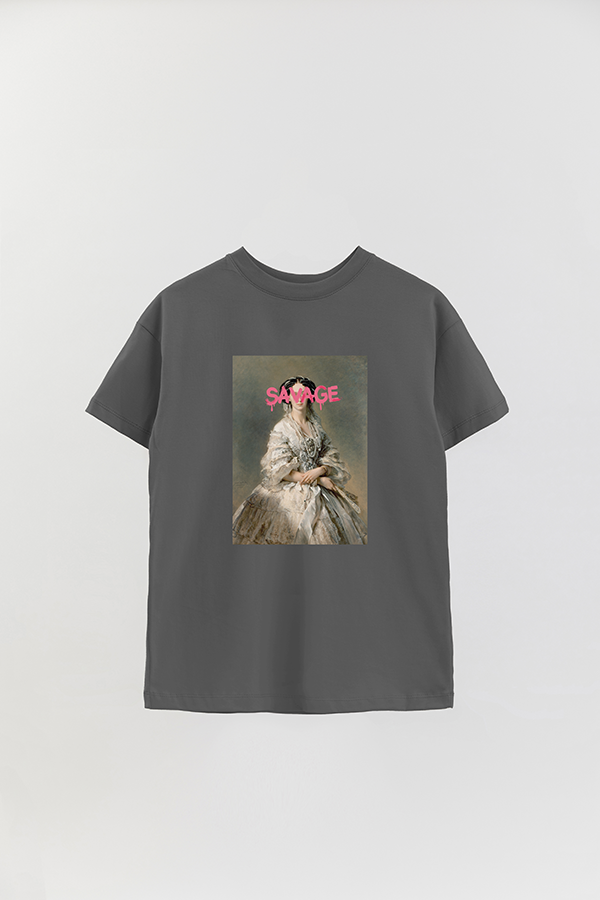 REMERA OVER ESTAMPADA ART COLLECTION 38 SAVAGE