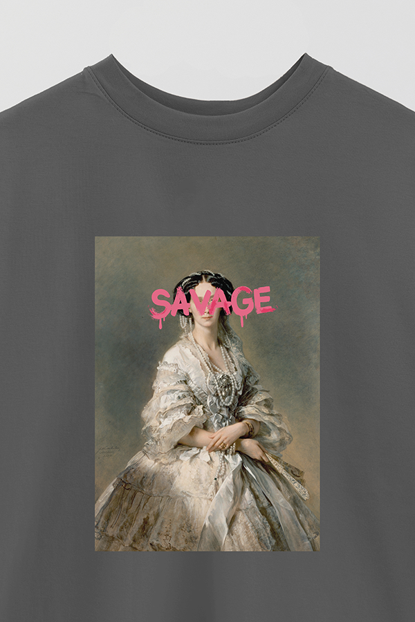 REMERA OVER ESTAMPADA ART COLLECTION 38 SAVAGE