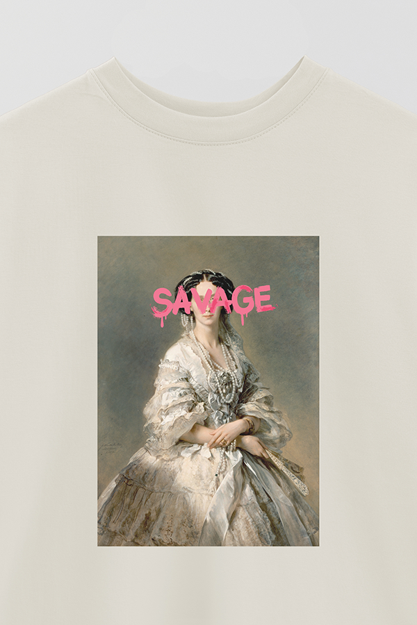 REMERA OVER ESTAMPADA ART COLLECTION 38 SAVAGE